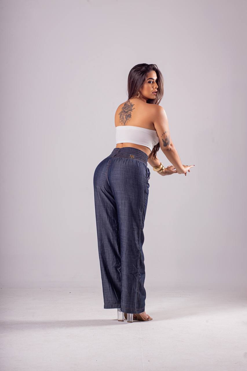 Calça Jeans Pantalona Cannes