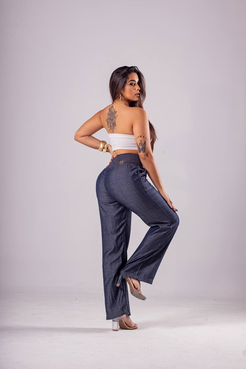 Calça Jeans Pantalona Cannes
