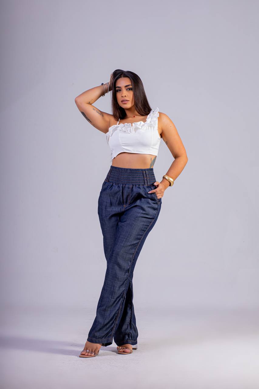 Calça Jeans Pantalona Cannes
