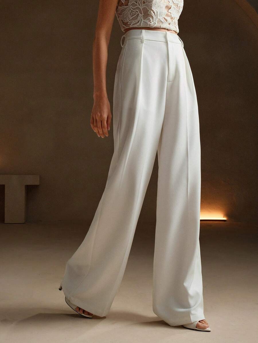 Calça Pantalona Cintura Alta  Venezia