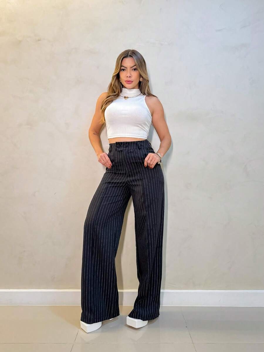 Calça Femininas Listradas Amavi