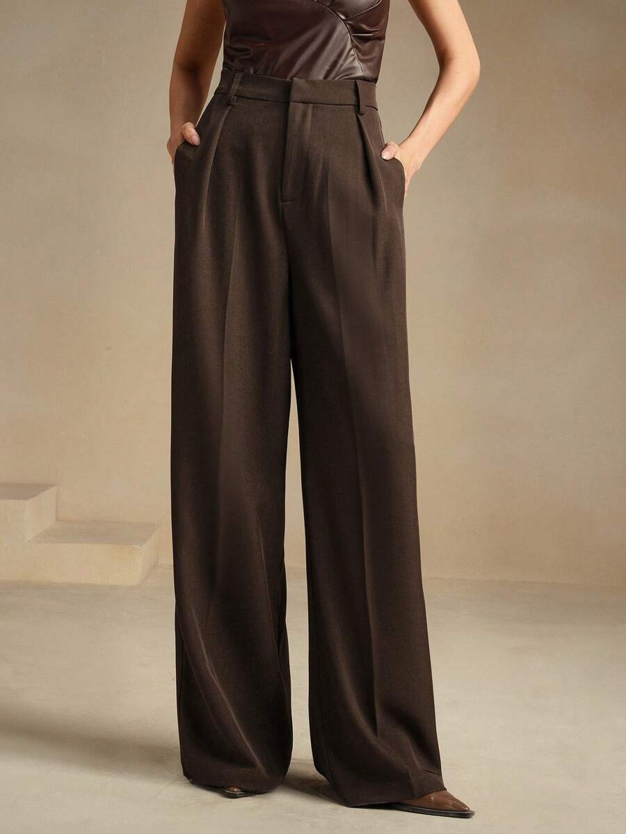 Calça Pantalona Cintura Alta  Venezia