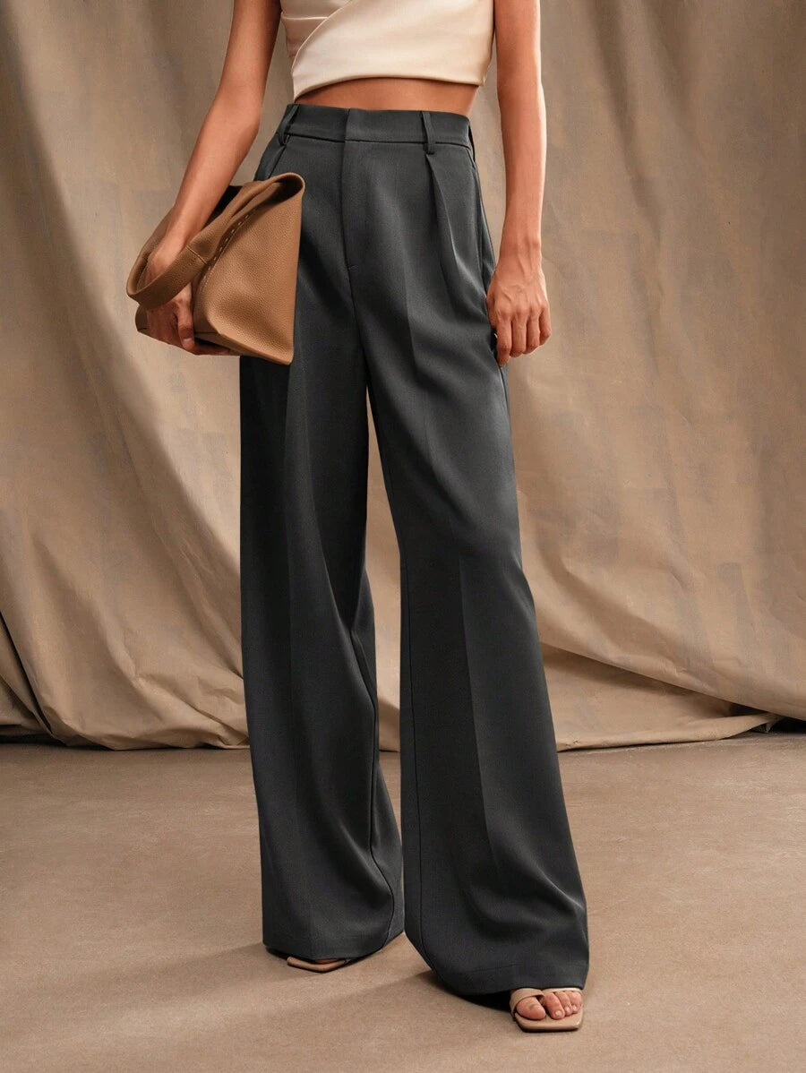 Calça Pantalona Cintura Alta  Venezia