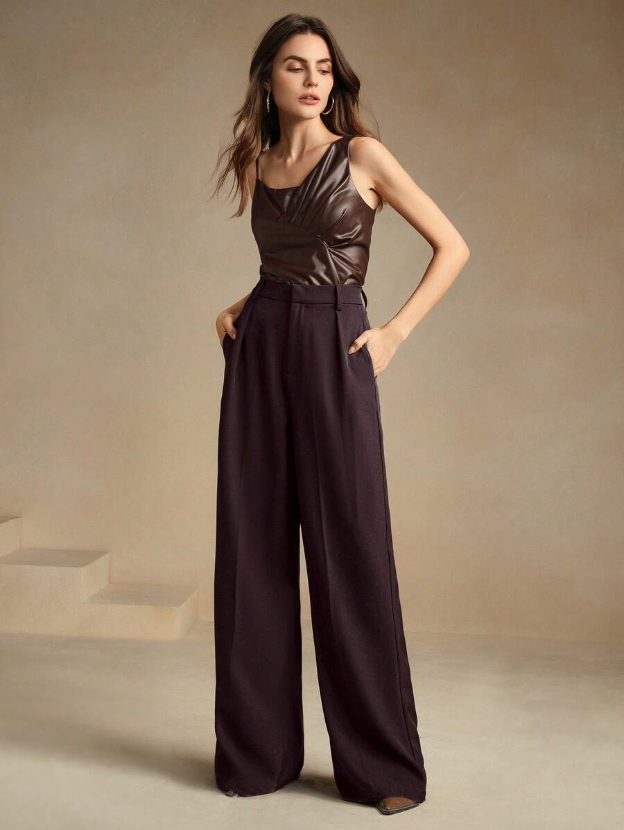 Calça Pantalona Cintura Alta  Venezia