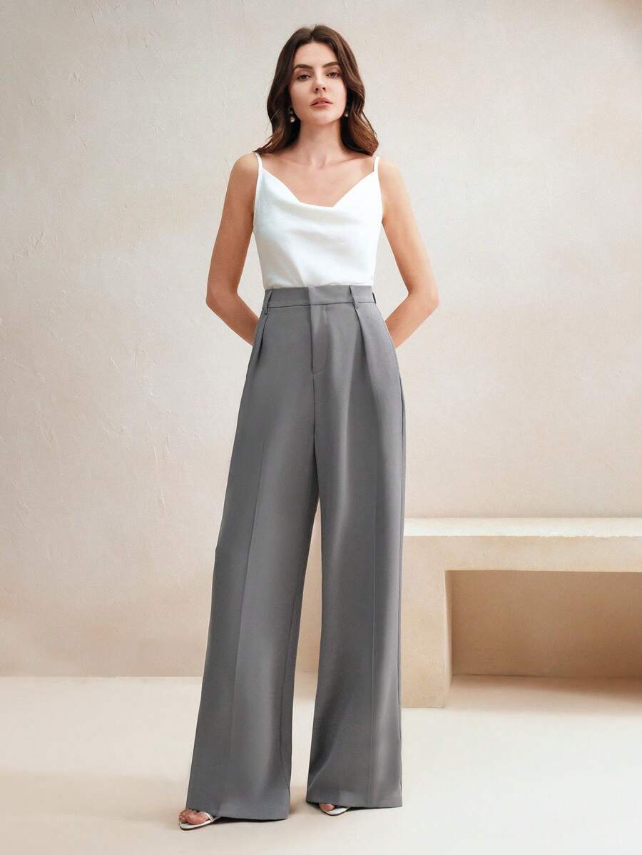 Calça Pantalona Cintura Alta  Venezia