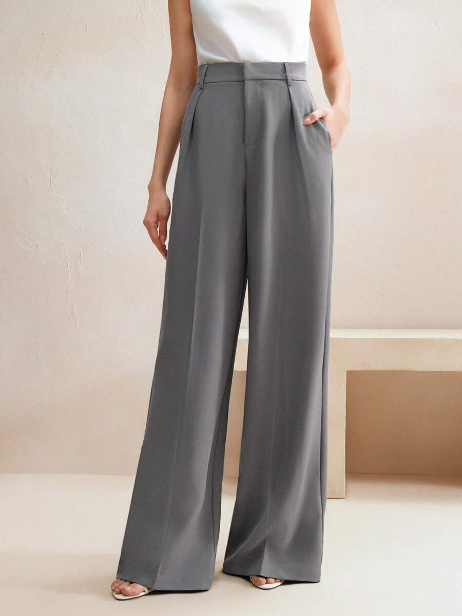 Calça Pantalona Cintura Alta  Venezia
