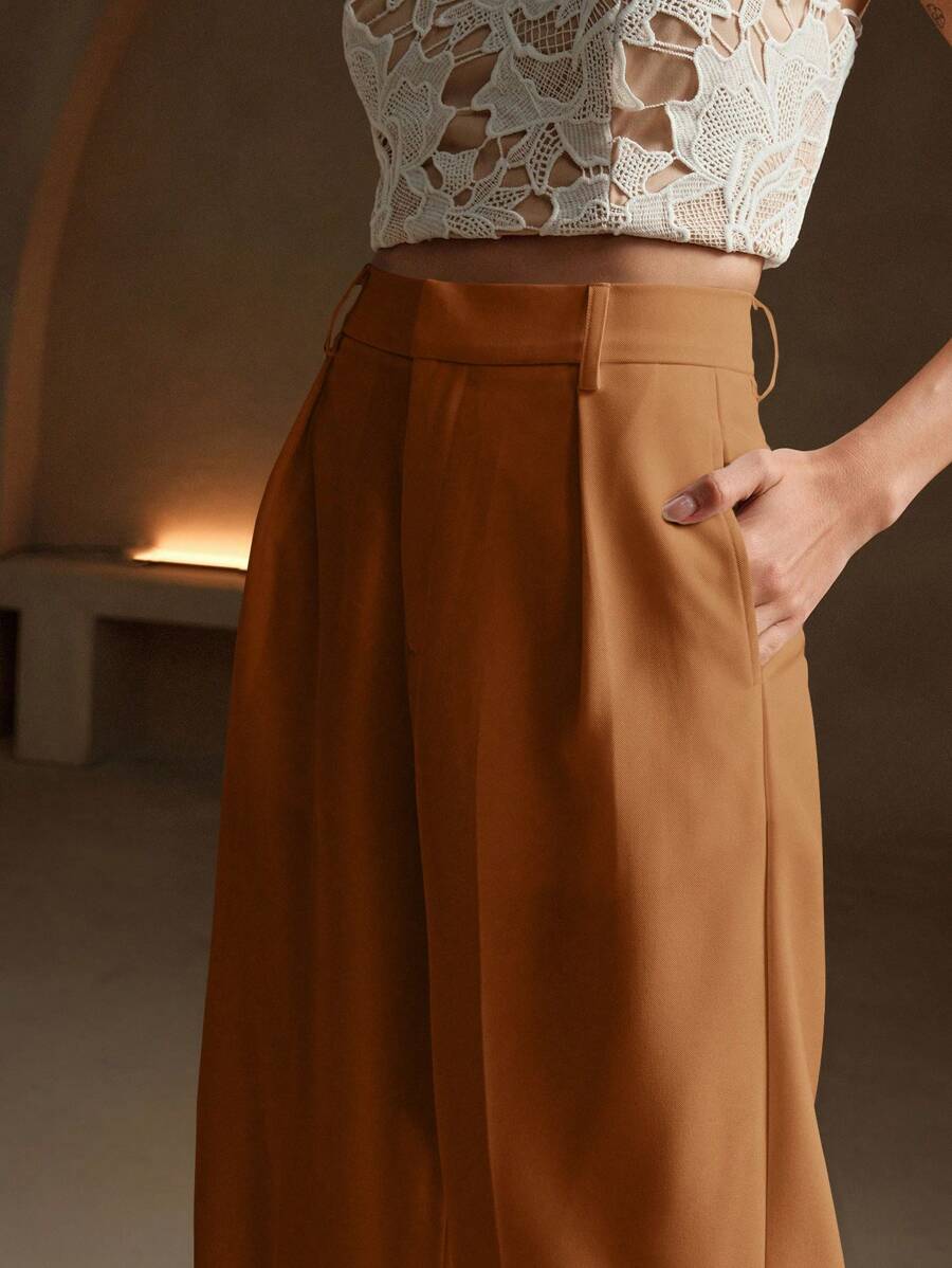 Calça Pantalona Cintura Alta  Venezia