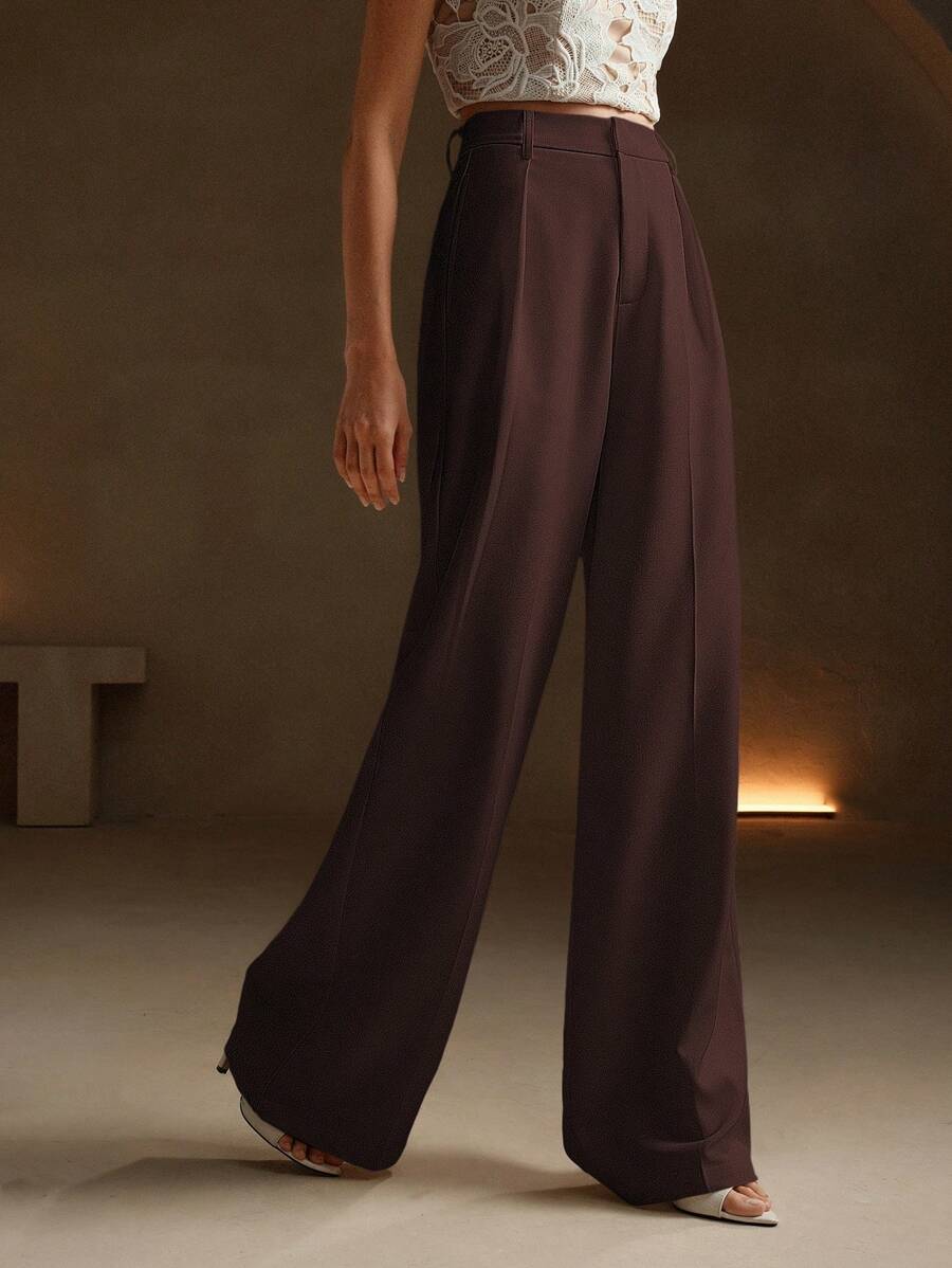 Calça Pantalona Cintura Alta  Venezia