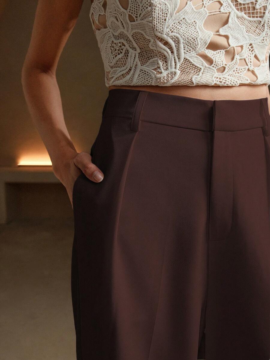 Calça Pantalona Cintura Alta  Venezia