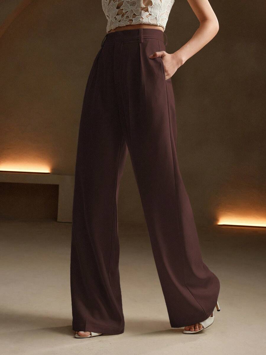 Calça Pantalona Cintura Alta  Venezia