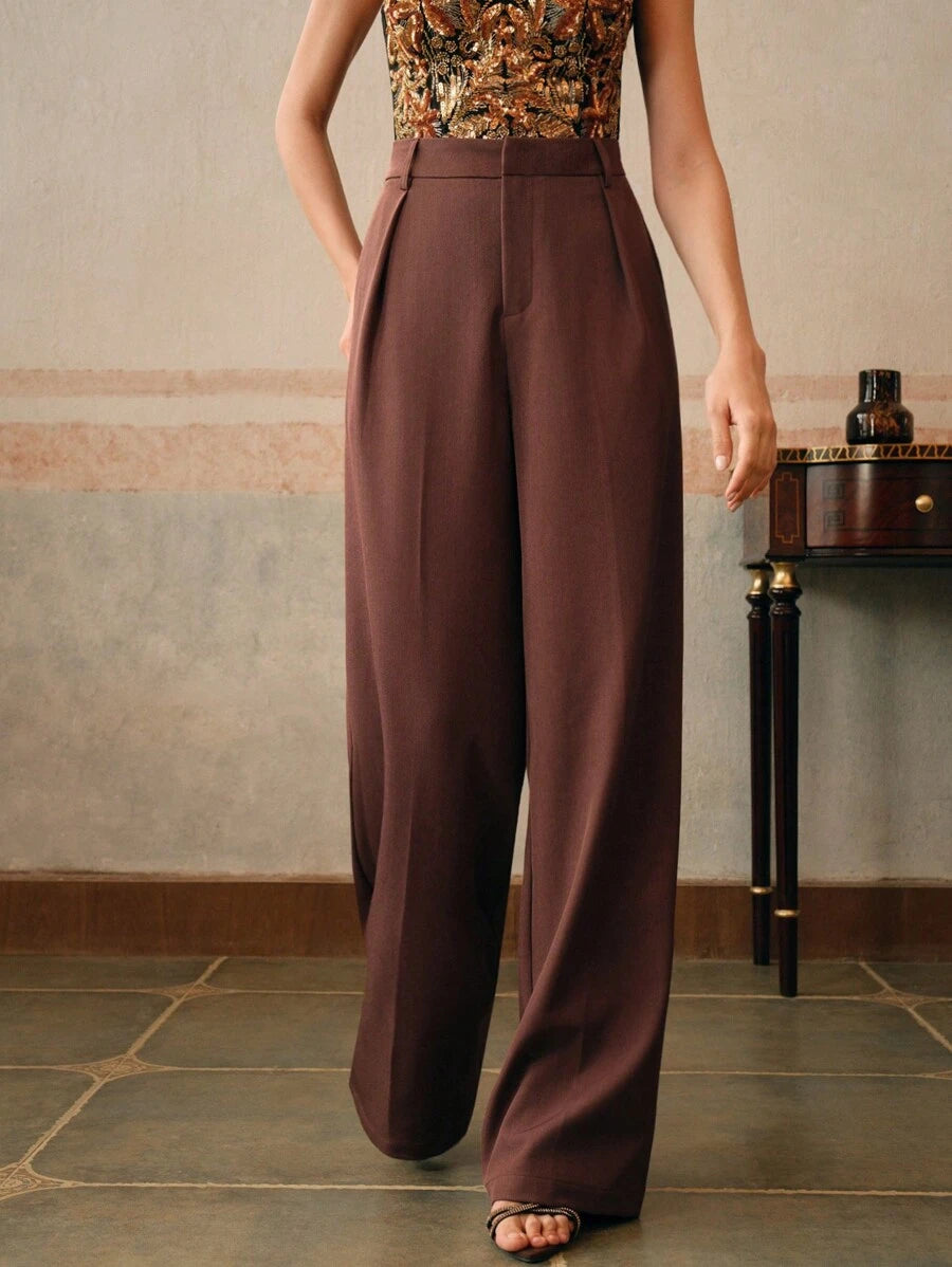 Calça Pantalona Cintura Alta  Venezia