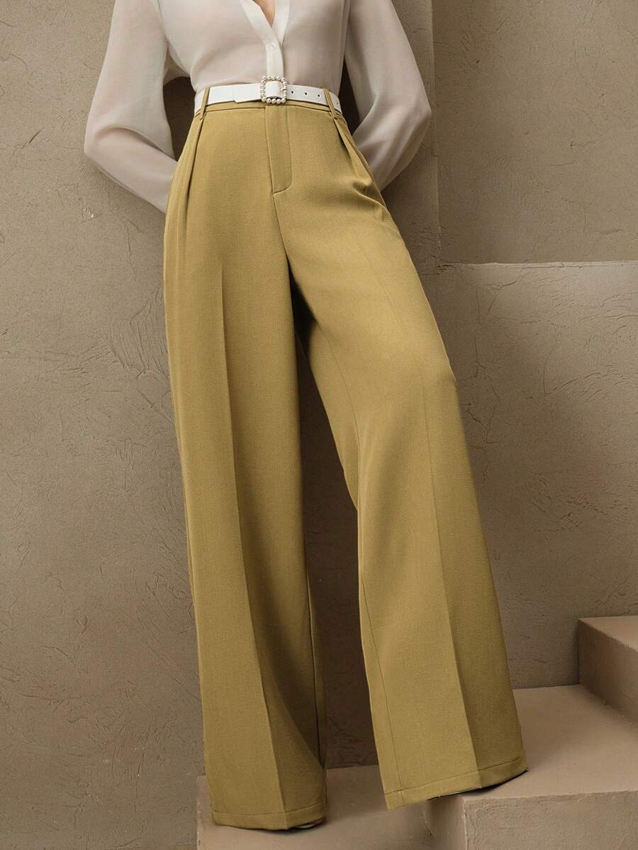 Calça Pantalona Cintura Alta  Venezia