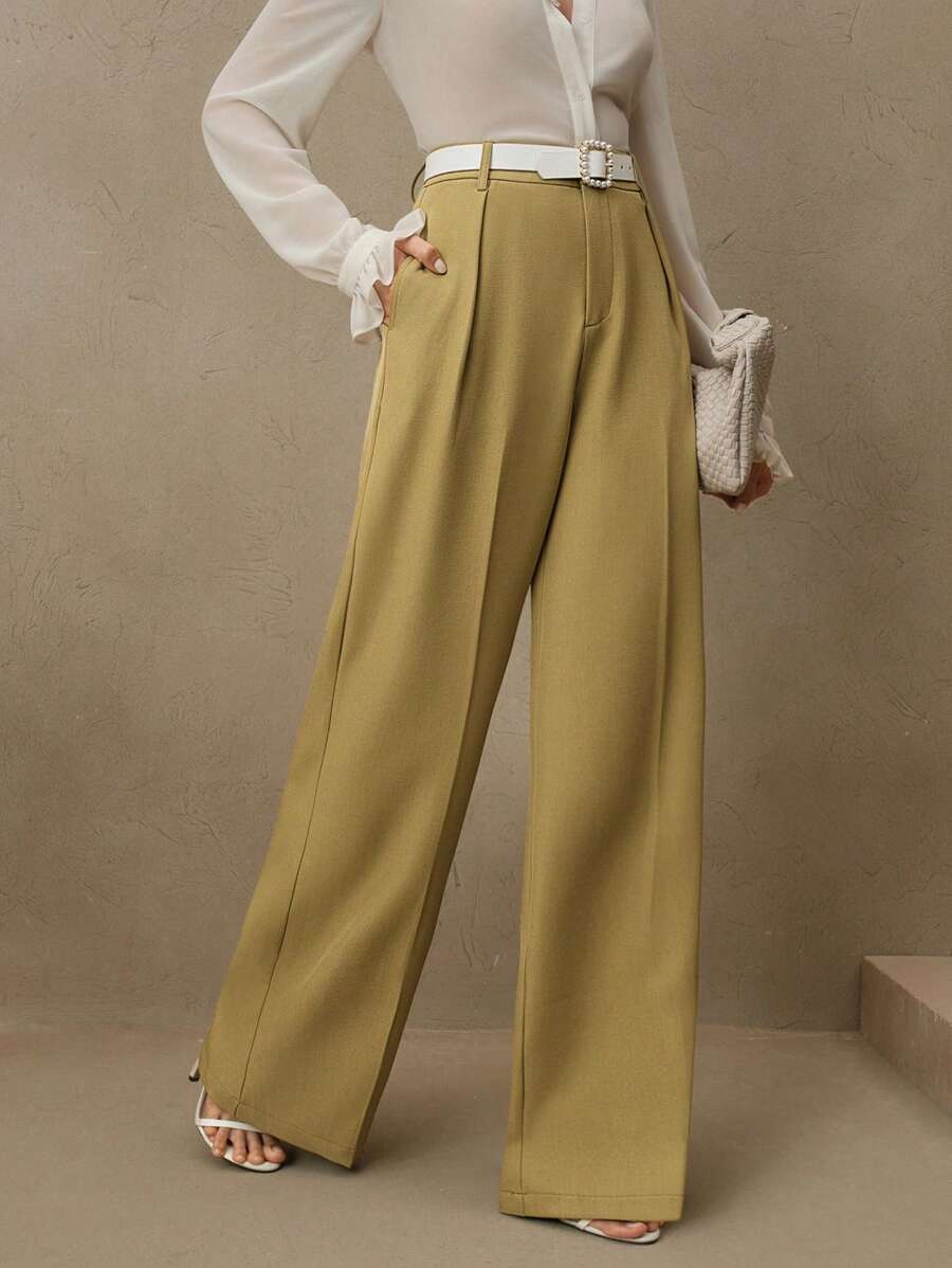 Calça Pantalona Cintura Alta  Venezia