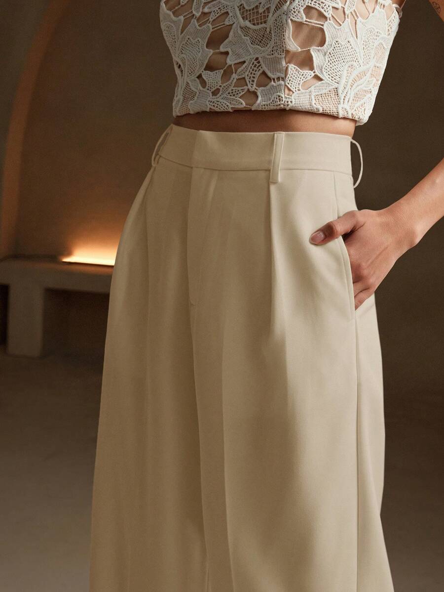 Calça Pantalona Cintura Alta  Venezia