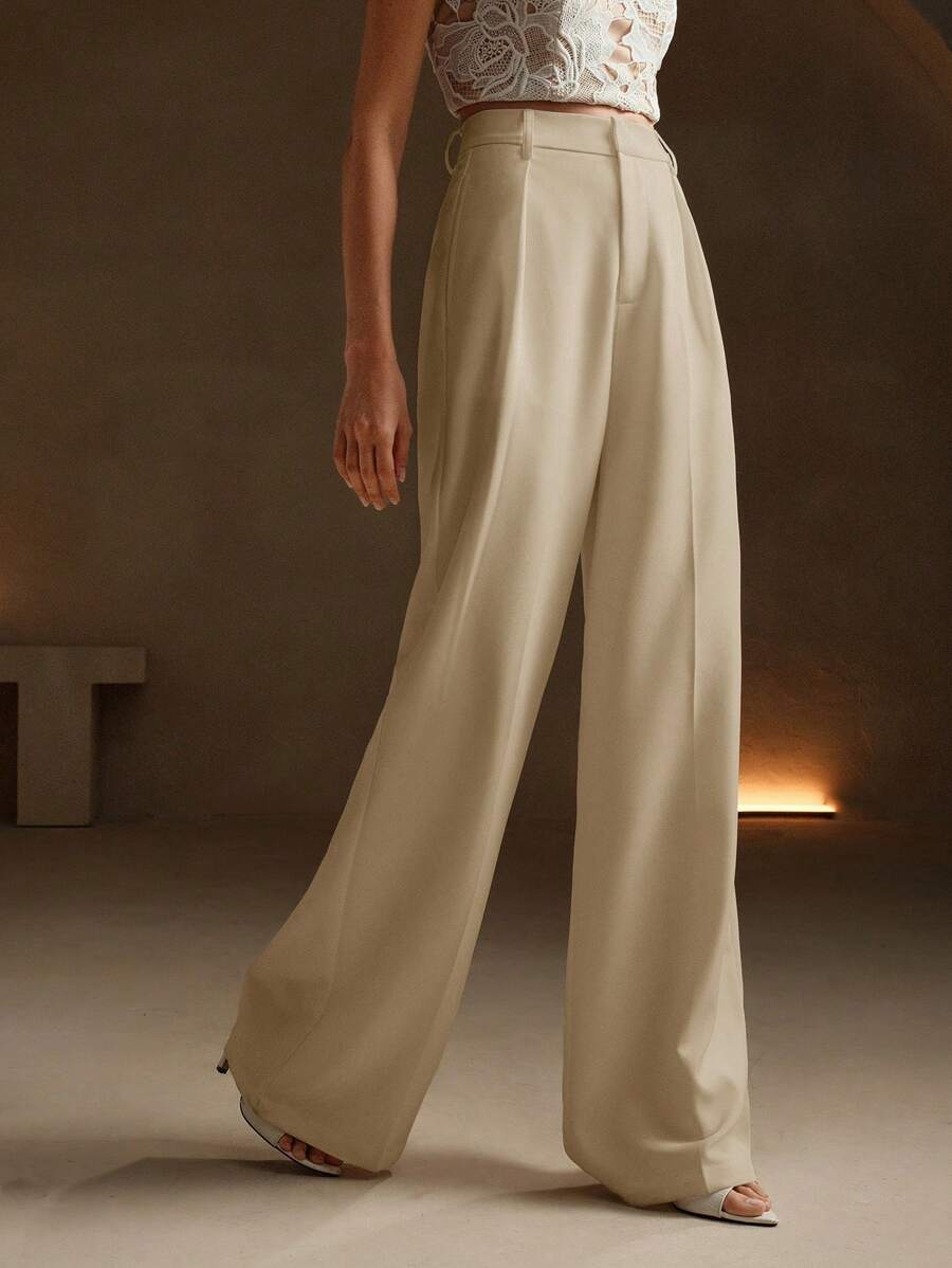 Calça Pantalona Cintura Alta  Venezia