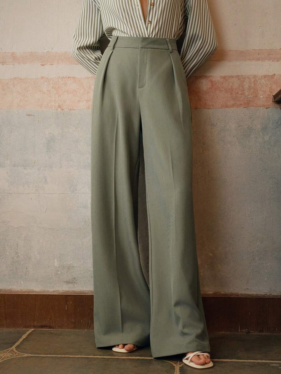 Calça Pantalona Cintura Alta  Venezia