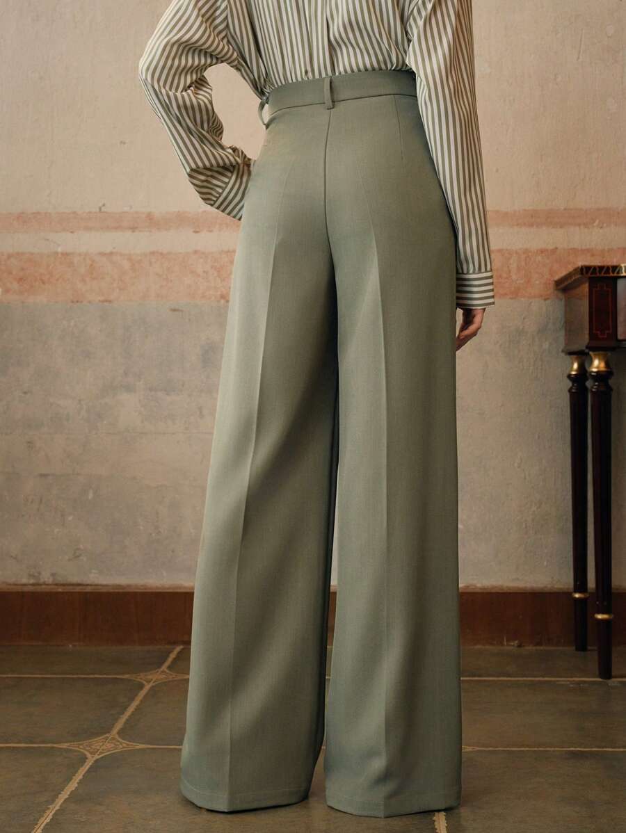 Calça Pantalona Cintura Alta  Venezia