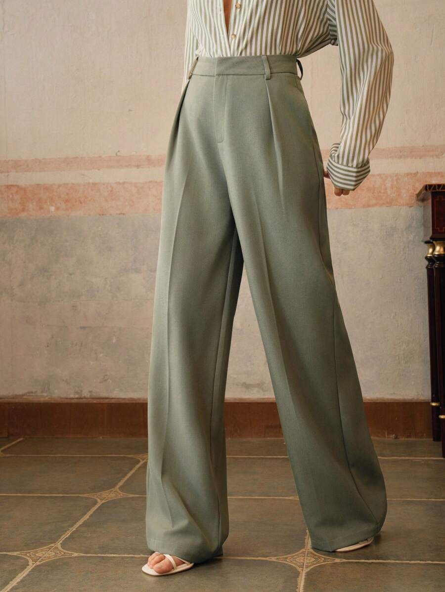 Calça Pantalona Cintura Alta  Venezia