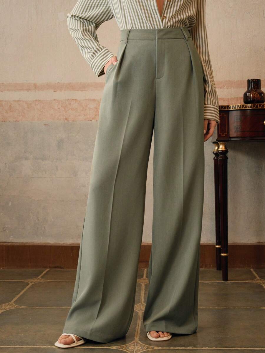 Calça Pantalona Cintura Alta  Venezia