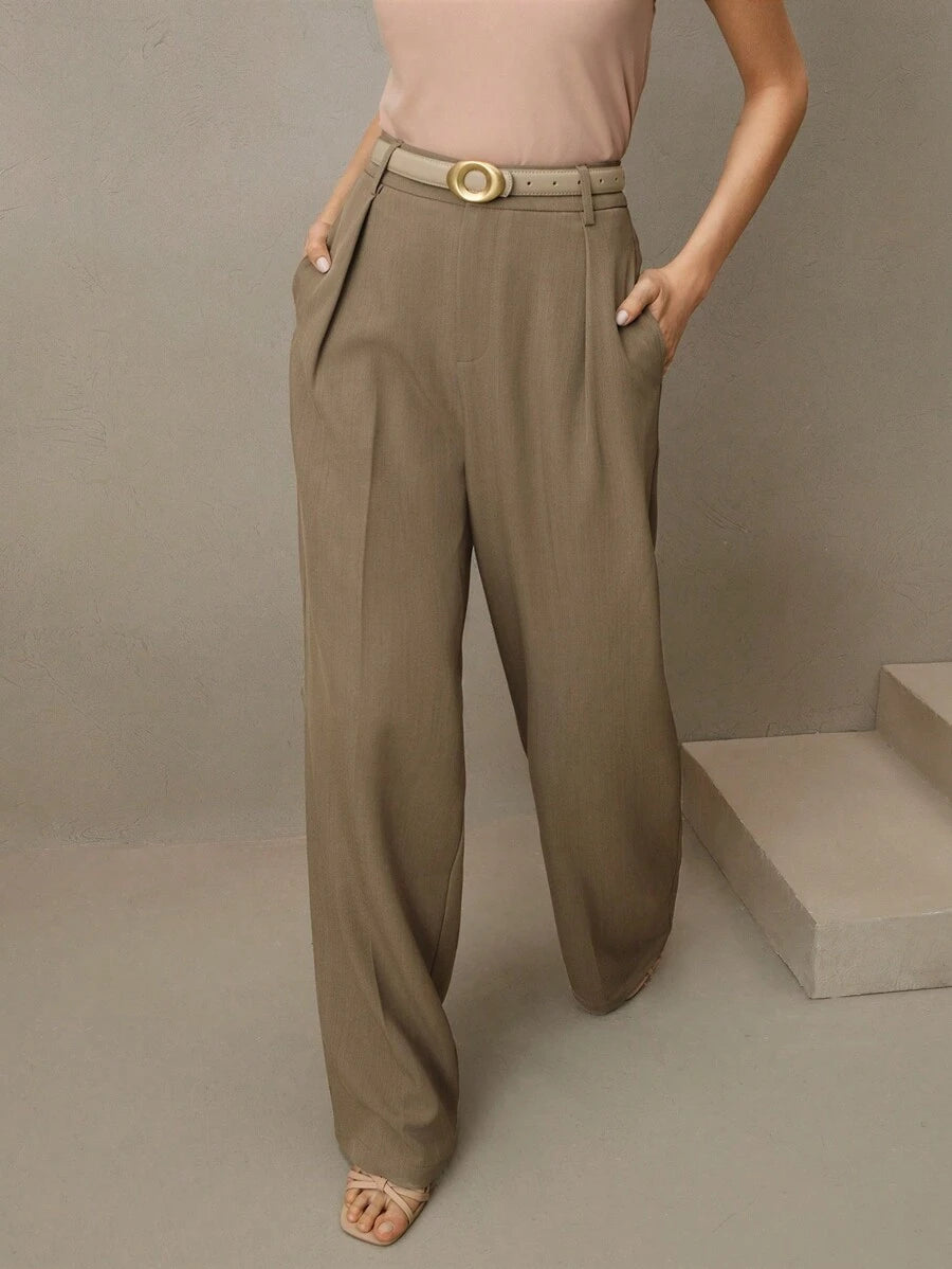 Calça Pantalona Cintura Alta  Venezia