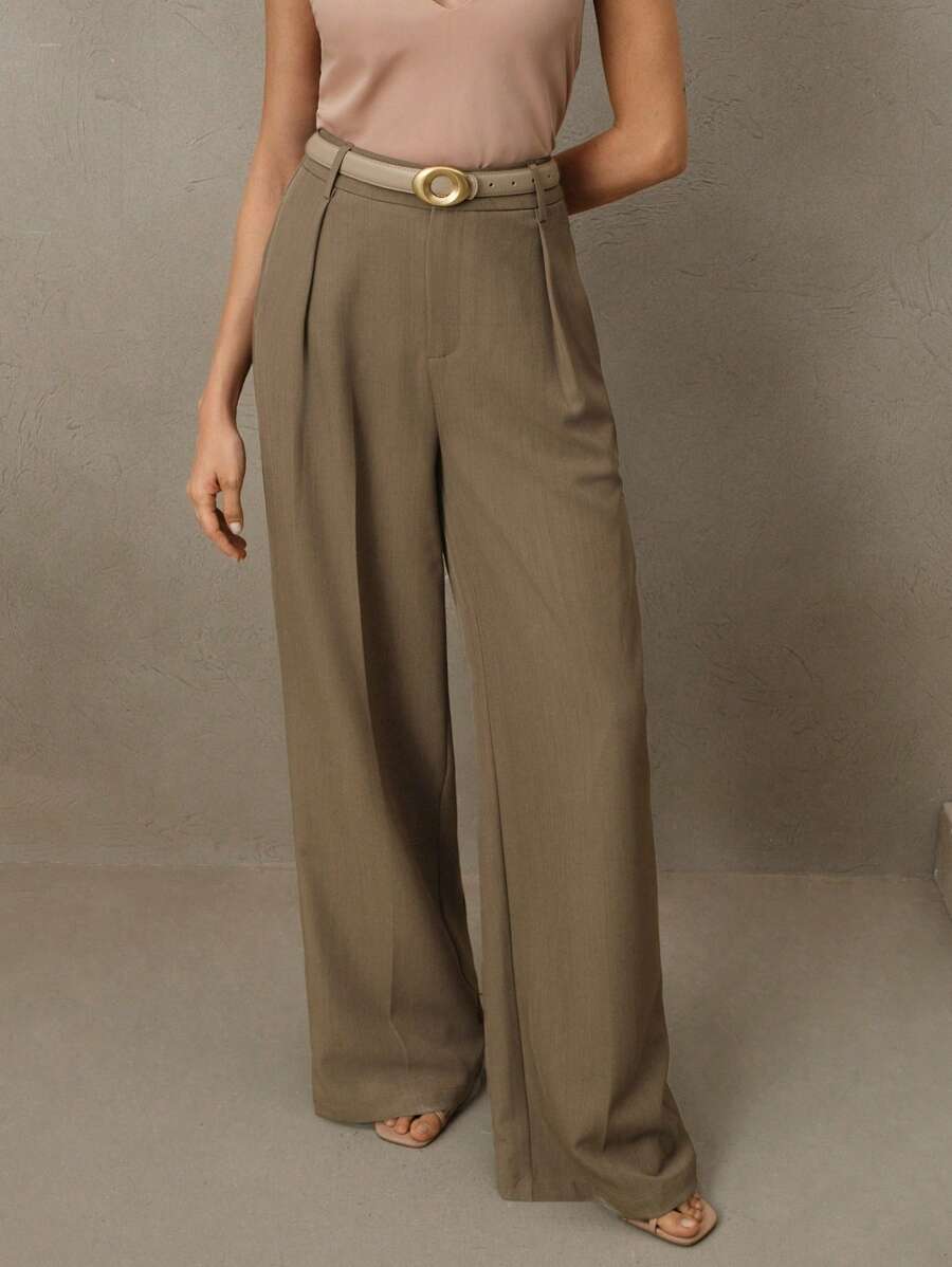 Calça Pantalona Cintura Alta  Venezia