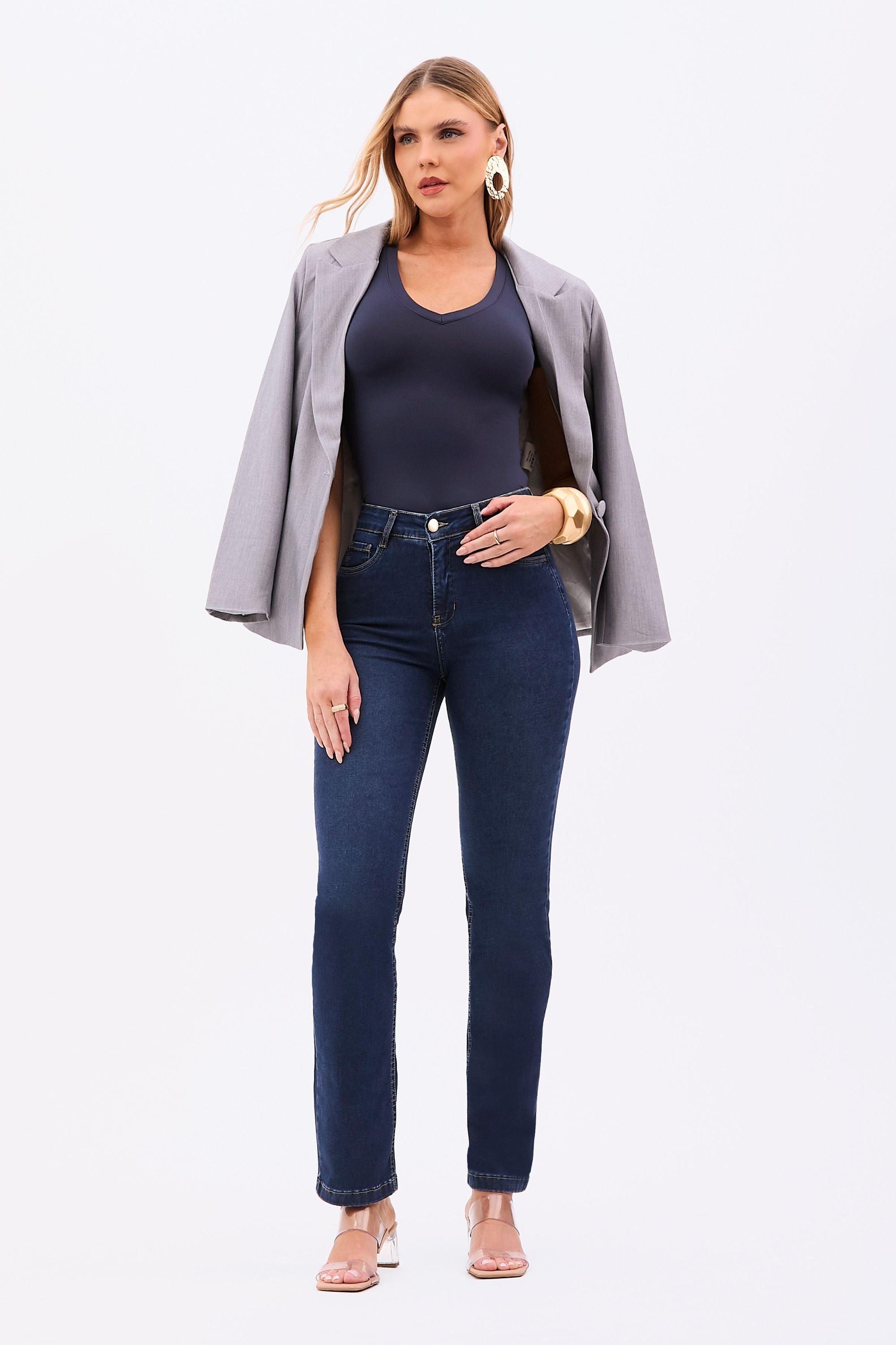 Blazer de Alfaiataria Essence Cinza