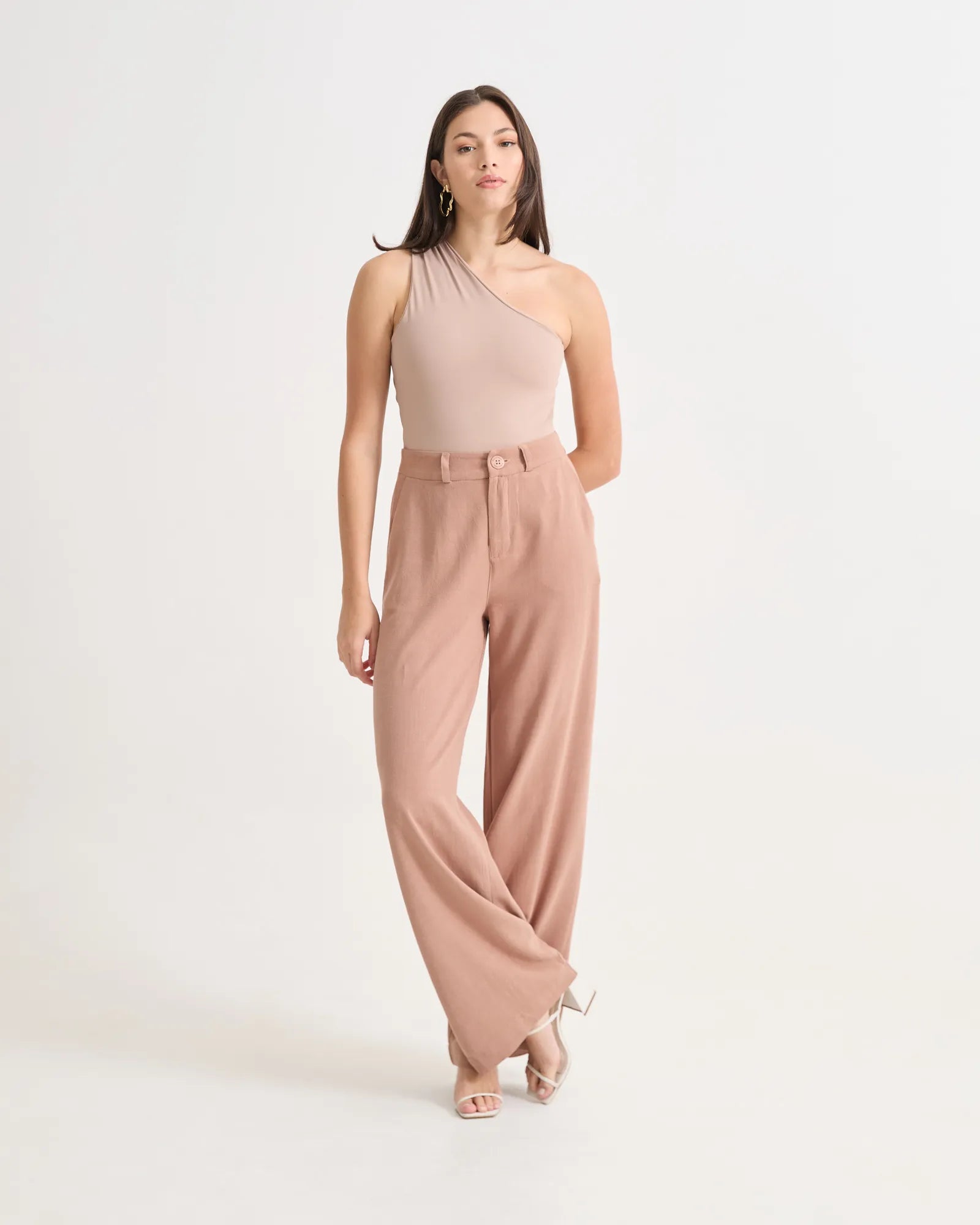 Calça Pantalona De Linho