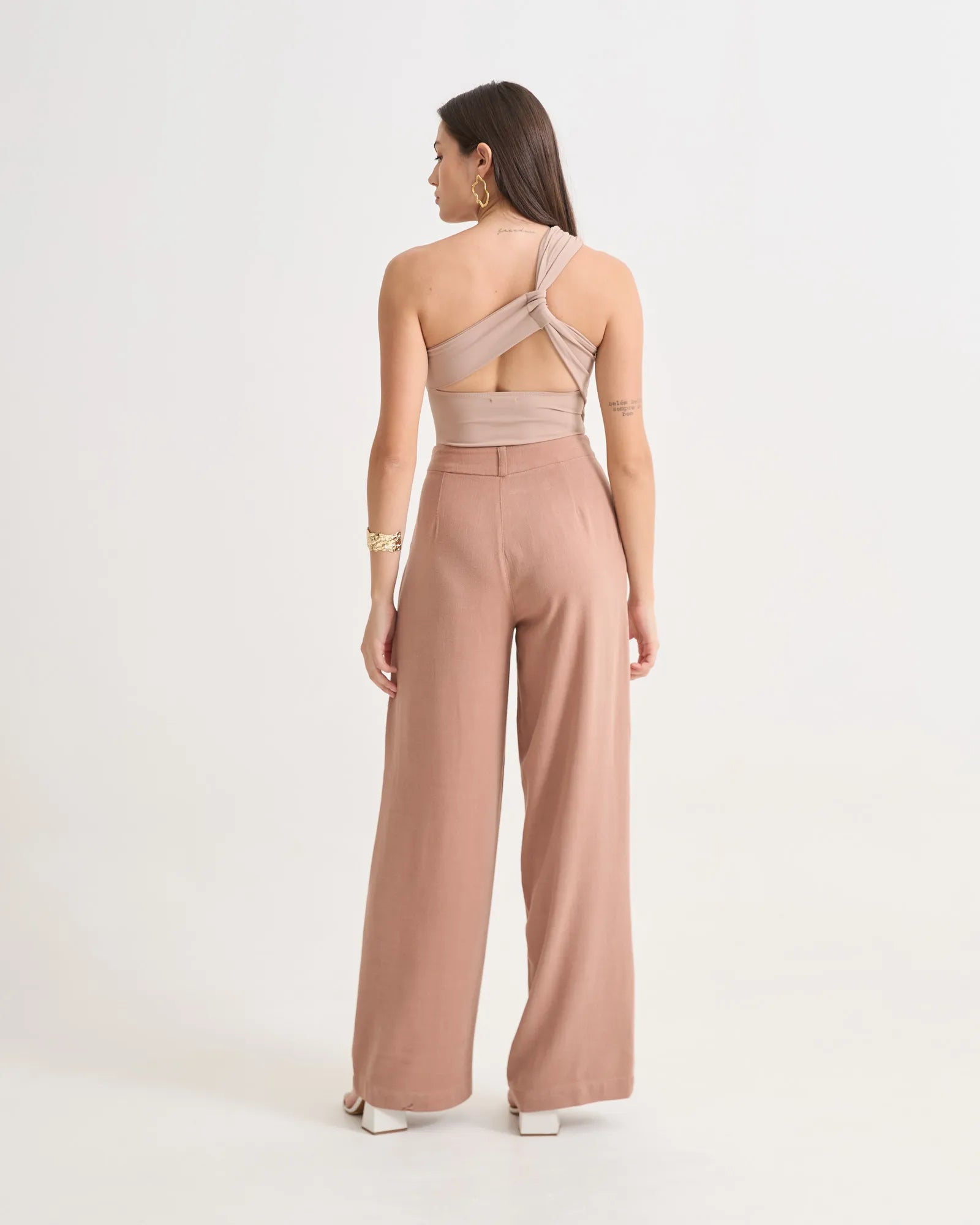 Calça Pantalona De Linho