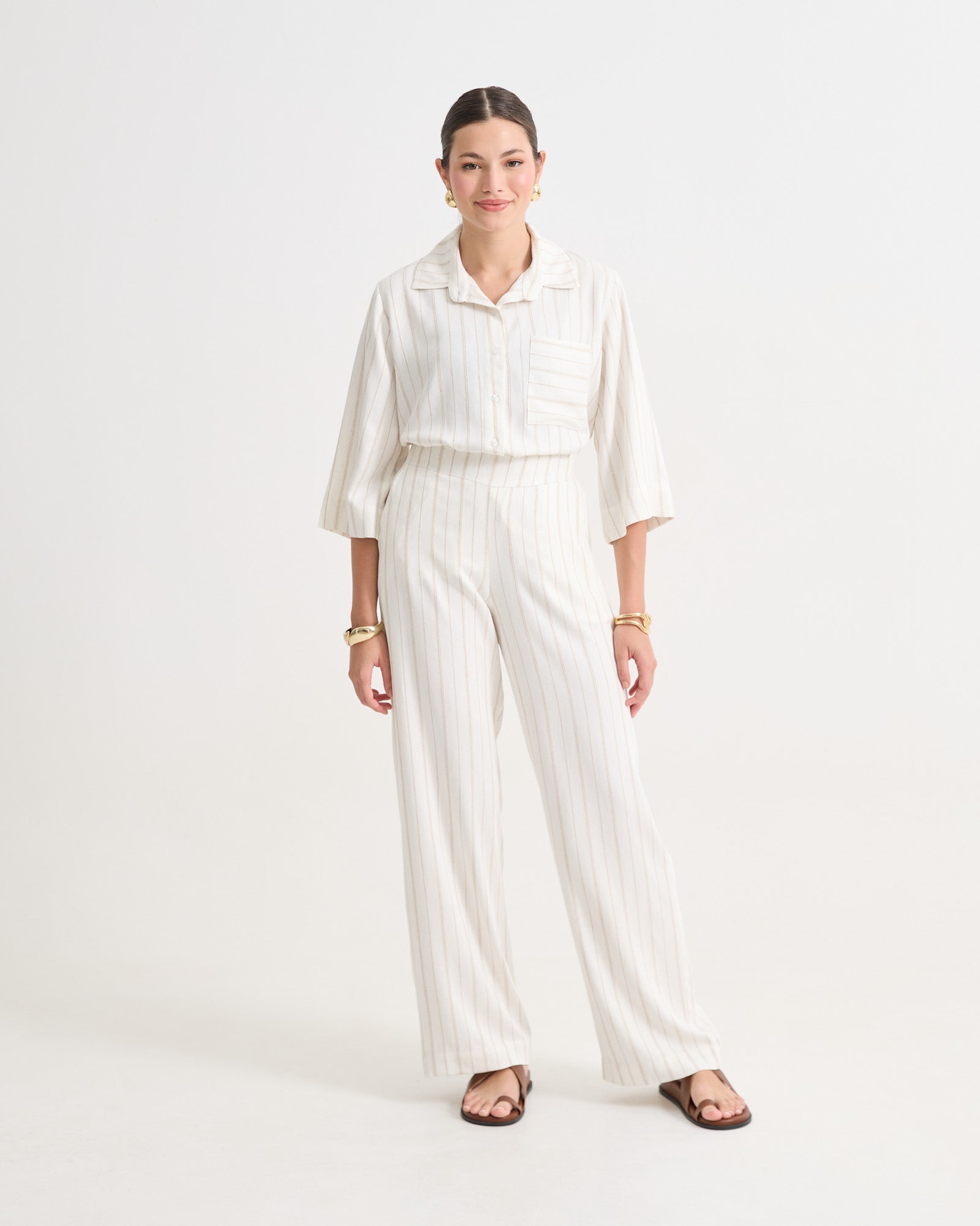 Conjunto Listrado Peônia