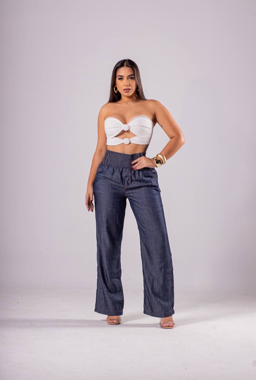 Calça Jeans Pantalona Cannes