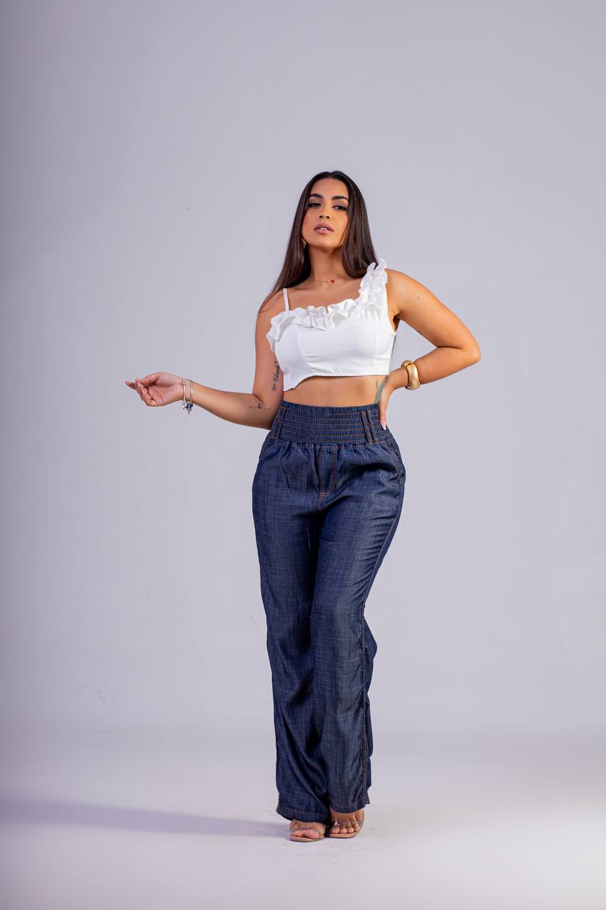 Calça Jeans Pantalona Cannes